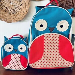 Skip Hop Owl suitcase & backpack